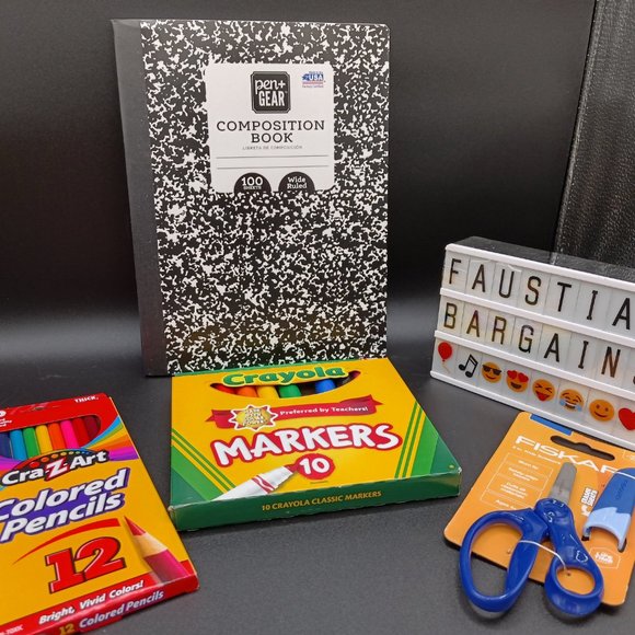 Lot of 2 or 4 Back To School Supplies- Composition, Markers, Scissors, Col Pncls - Picture 4 of 6